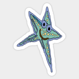 Starfish - Dark Green Sticker